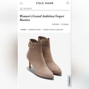 NIB Cole Haan suede heeled booties
