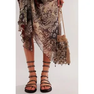 NIB Free People Theia Gladiator Sandals, Size 8, Color Black