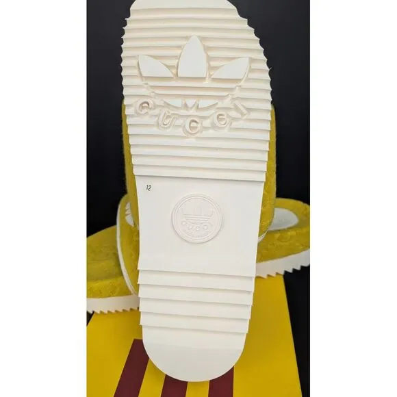 NIB GUCCI x ADIDAS SANDALS SLIDES MAGIC SPONGE GG‎ DEMETRA SIZE 12