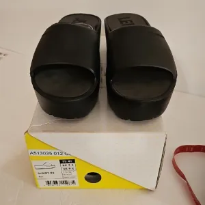 NIB Lemon Jelly Black Platform Slide Sandals 9.5