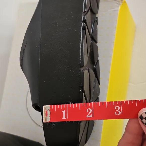 NIB Lemon Jelly Black Platform Slide Sandals 9.5