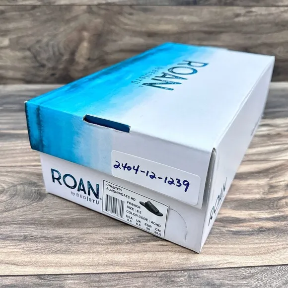 NIB Roan Bed Stu Chastity 8.5 39 Leather Huarache Slide Flat Sandals Almond Oats