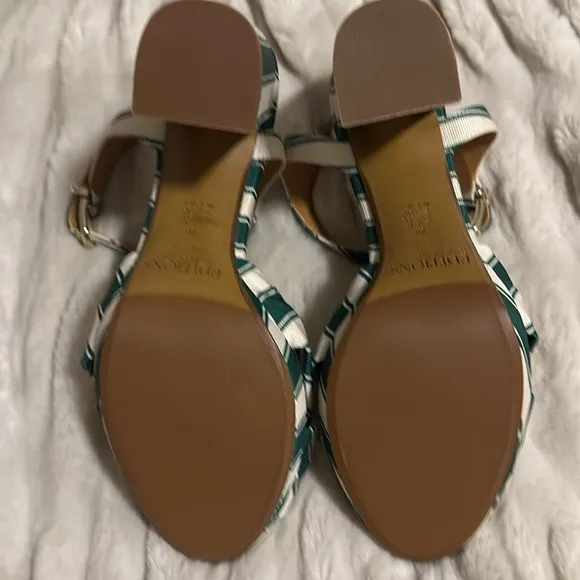 NIB | Sezane Editions ‘Carmela’ High Sandals Green Stripes - Size 8