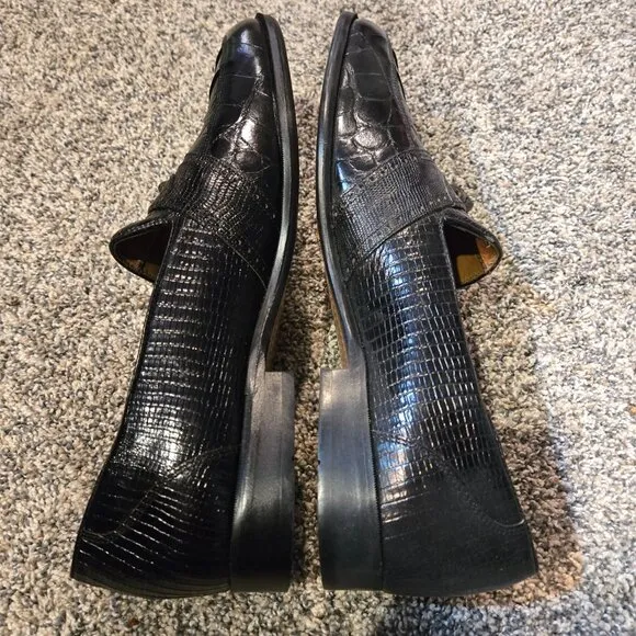 NIB Stacy Adams Carlos Black Leather Tassel Loafers 13