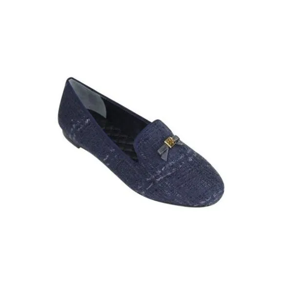 NIB Tory Burch Chandra Loafers Shoes Navy  8.5