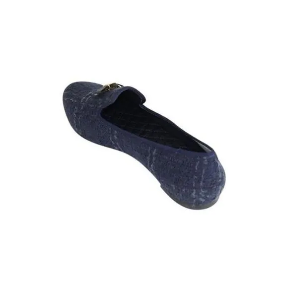 NIB Tory Burch Chandra Loafers Shoes Navy  8.5