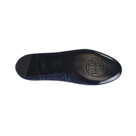 NIB Tory Burch Chandra Loafers Shoes Navy  8.5