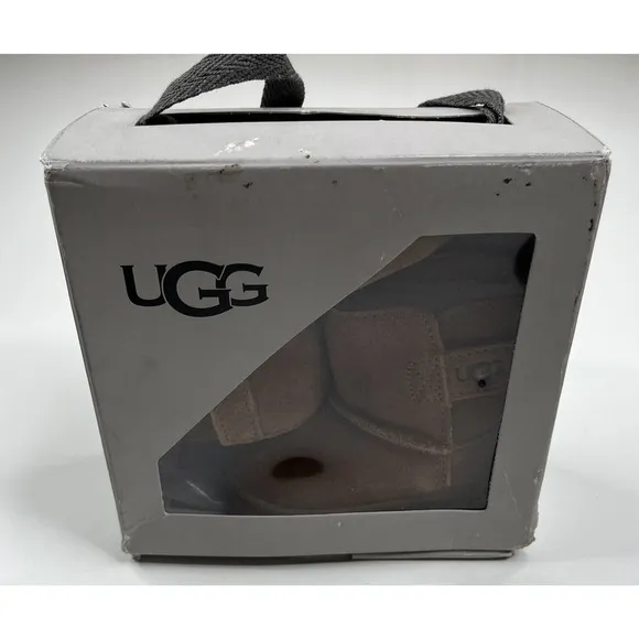 NIB UGG Ikeelan Lamb Skin Baby Boots Size 2-3 Small Brown Slip On