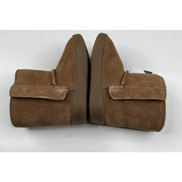 NIB UGG Ikeelan Lamb Skin Baby Boots Size 2-3 Small Brown Slip On