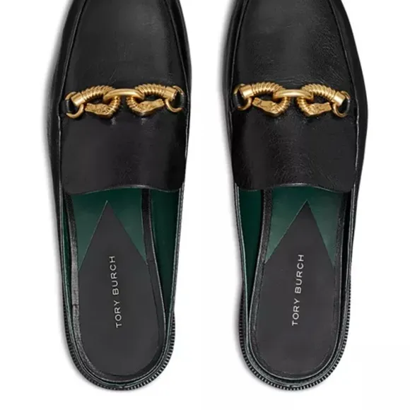 NIB with dust bad TORY BURCH Jessa Backless Loafer Goat Leather - Size 7.5