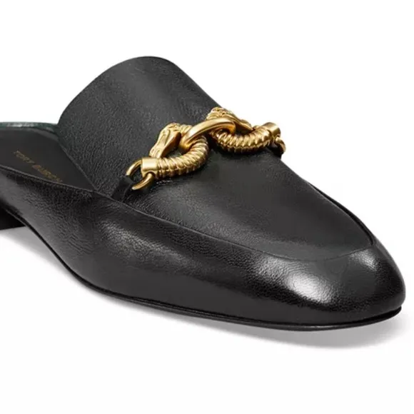 NIB with dust bad TORY BURCH Jessa Backless Loafer Goat Leather - Size 7.5
