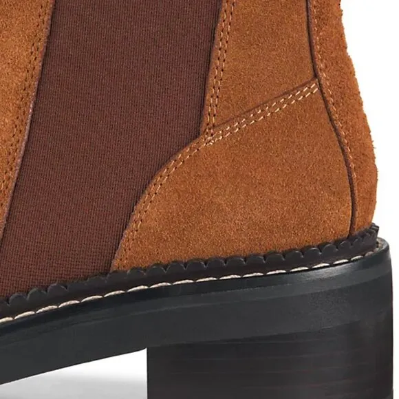 NIB$550 See by Chloé Mallory Suede Leather Lug Sole Chelsea Ankle Boots 42 11.5