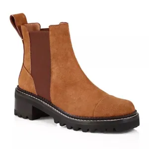 NIB$550 See by Chloé Mallory Suede Leather Lug Sole Chelsea Ankle Boots 42 11.5