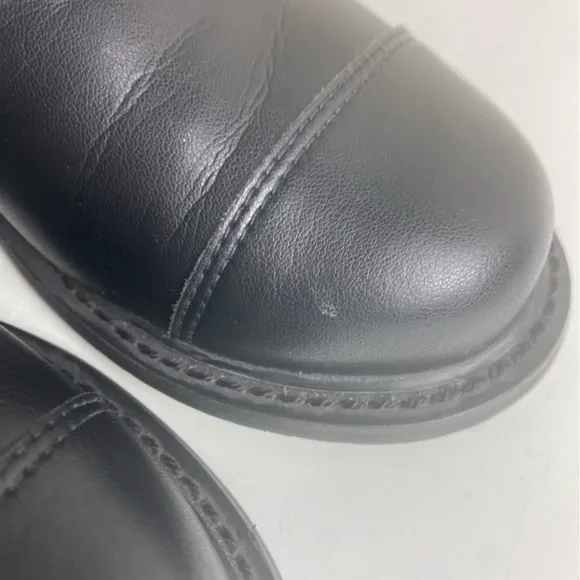 Nicora Sustainable Vegan lace up boots black wood heel American Made sz 6.5