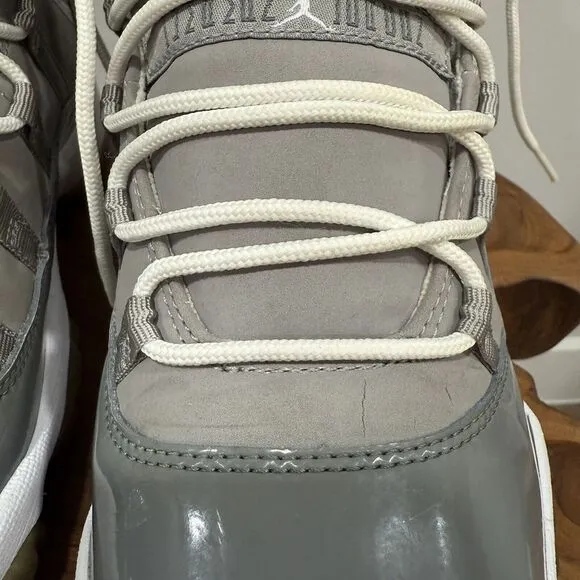 Nike (378038-001 w/ COA) Jordan 11 Retro GS 'Cool Grey' Sneakers - Youth Size 7