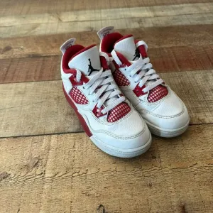 Nike Air 4 Retro Alternate 89 Boy's Size 10C sneakers white and red