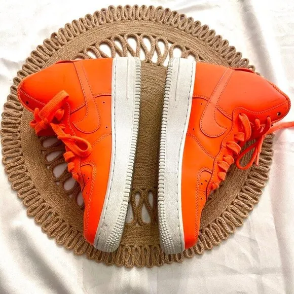 Nike Air Force 1 High Just Do it Pack Orange Sneakers AV7951-800 Size 6.5Y