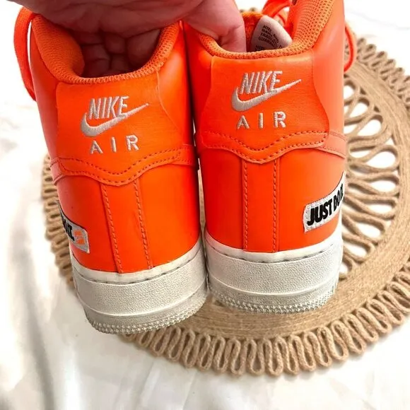 Nike Air Force 1 High Just Do it Pack Orange Sneakers AV7951-800 Size 6.5Y