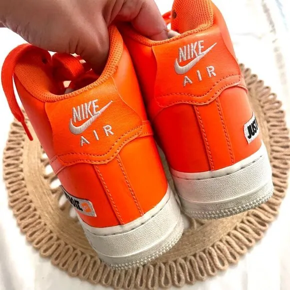 Nike Air Force 1 High Just Do it Pack Orange Sneakers AV7951-800 Size 6.5Y