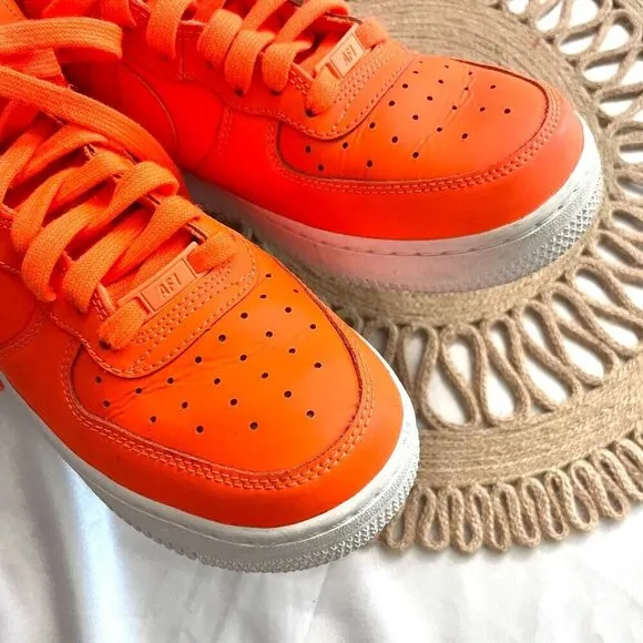 Nike Air Force 1 High Just Do it Pack Orange Sneakers AV7951-800 Size 6.5Y