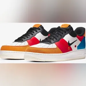 Nike Air Force 1 Low Top PRM Men's Multicolor Leather Sneakers Size 8  MSRP $160