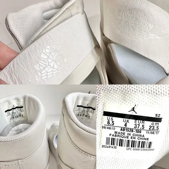 Nike AIR JORDAN 1 Lover XX White/Off White Ankle Strap Sneakers