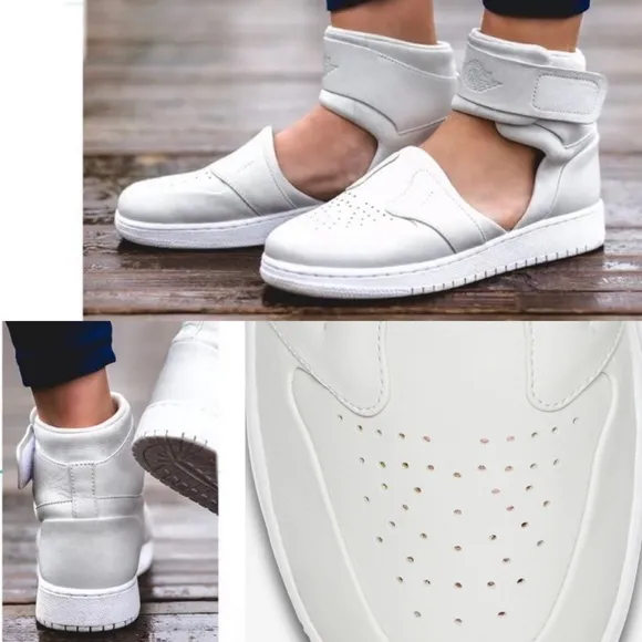 Nike AIR JORDAN 1 Lover XX White/Off White Ankle Strap Sneakers