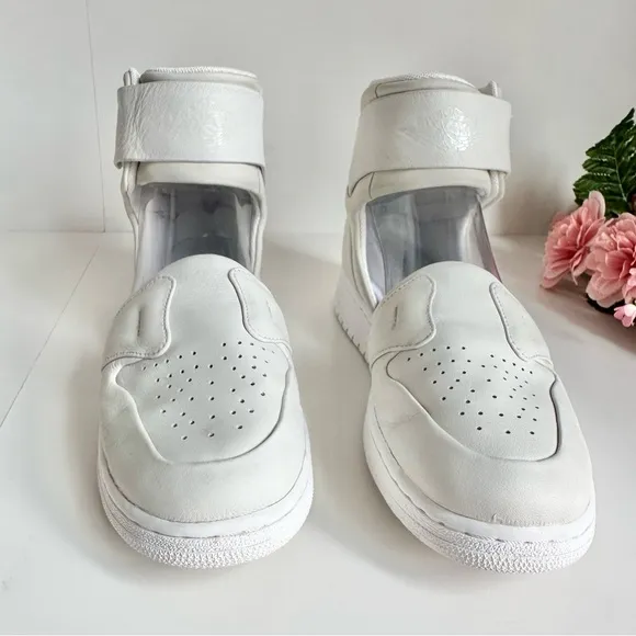 Nike AIR JORDAN 1 Lover XX White/Off White Ankle Strap Sneakers