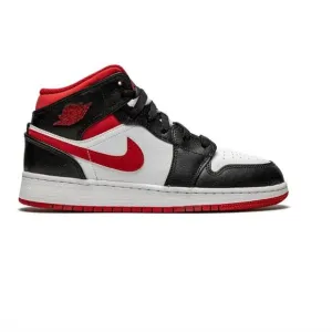 Nike Air Jordan 1 Mid Metallic Red Sneakers Size 7Y/ Women's 8.5