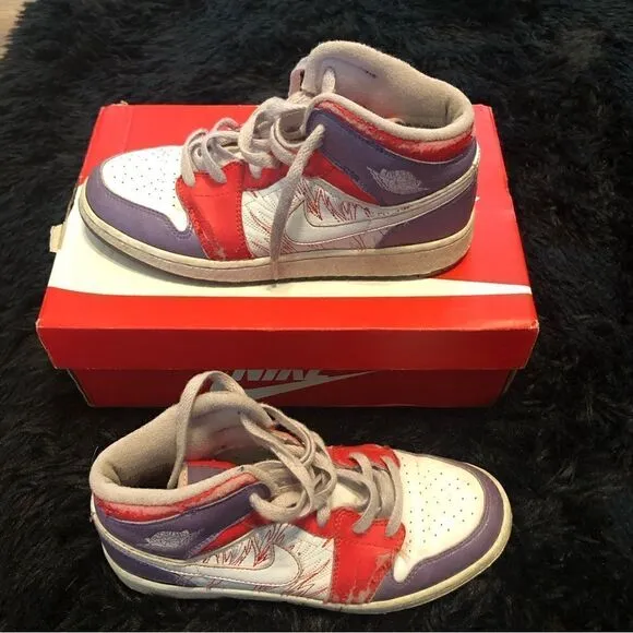 NIKE air Jordan 1 premium GS mid top shoes sneakers women’s 6.5