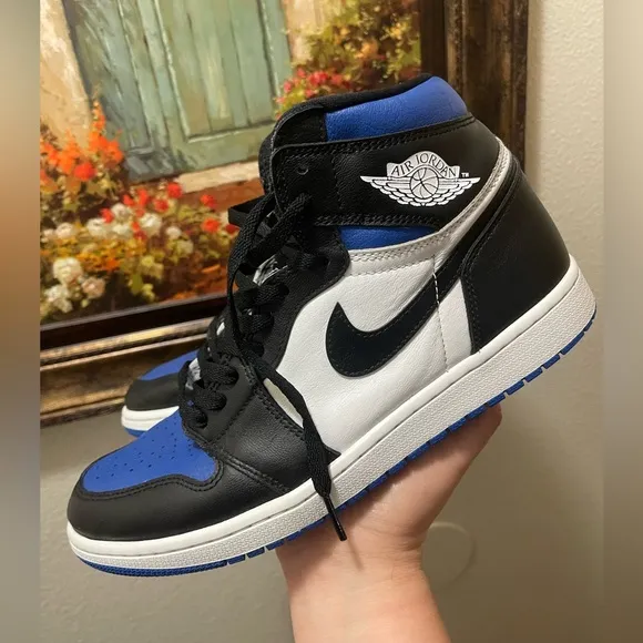 Nike Air Jordan 1 Retro High OG - Black, White, and Blue