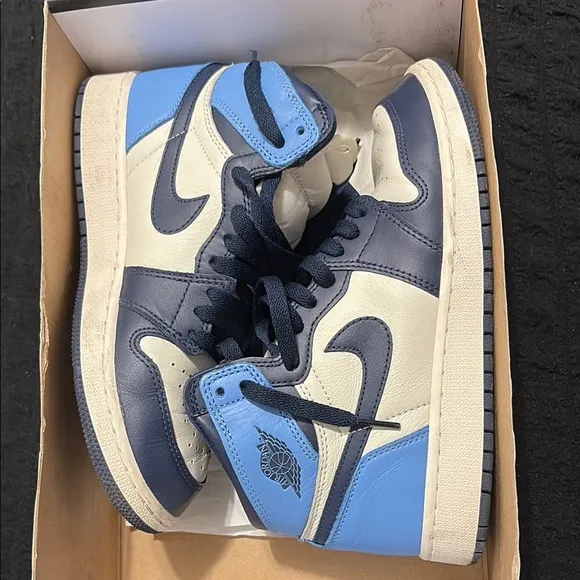 Nike Air Jordan 1 Retro High OG Blue and White Sneakers