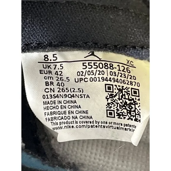Nike Air Jordan 1 Retro High OG Mens Grey Sneakers Size 8.5 SKU 6427