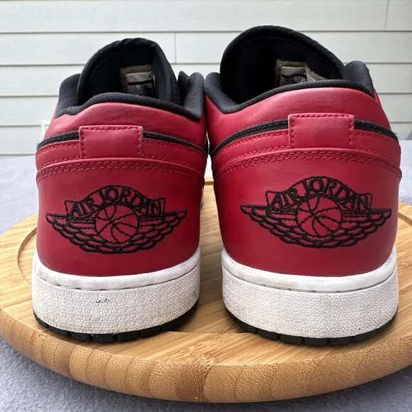 Nike Air Jordan 1 Retro Low Bred Mens Size 13 Red Black Sneakers 2013 553558-001