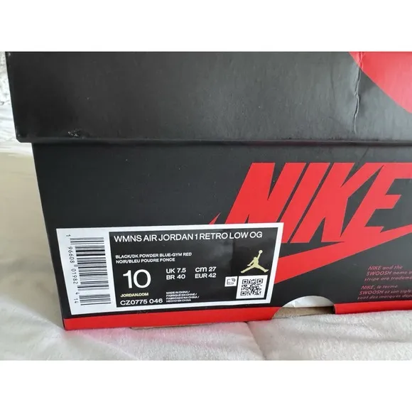 Nike Air Jordan 1 Retro Low OG NC to Chi Women's Size 10 New in Box CZ0775 046