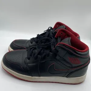 Nike Air Jordan 1 Retro Mid GS 'Black Gym Red' Youth Sneakers Size 5.5Y