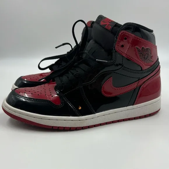 Nike Air Jordan 1 Retro OG High PATENT BRED 555088-063 Basketball Sneakers Shoes