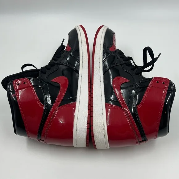 Nike Air Jordan 1 Retro OG High PATENT BRED 555088-063 Basketball Sneakers Shoes