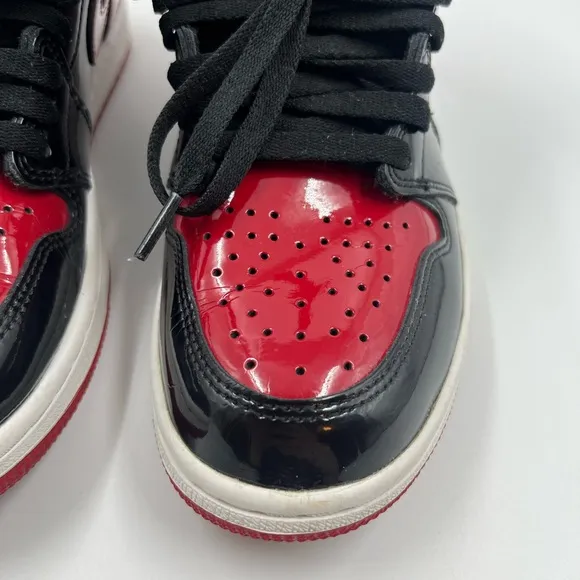Nike Air Jordan 1 Retro OG High PATENT BRED 555088-063 Basketball Sneakers Shoes