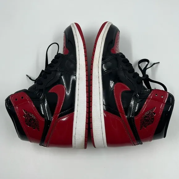 Nike Air Jordan 1 Retro OG High PATENT BRED 555088-063 Basketball Sneakers Shoes