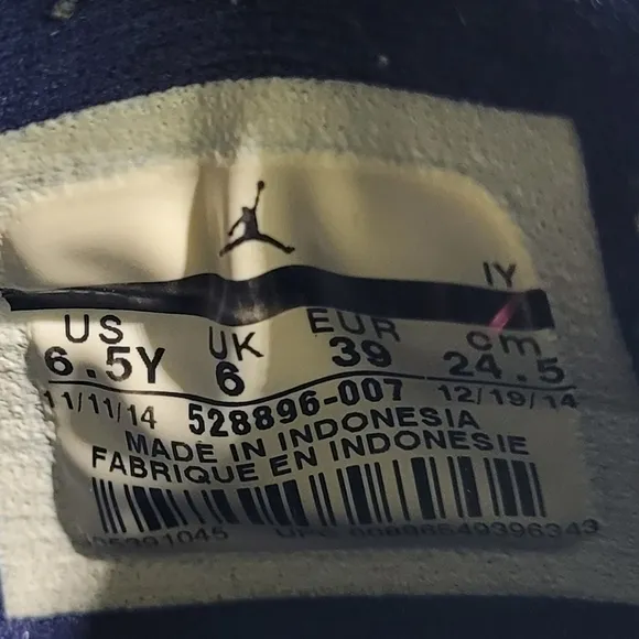 NIKE AIR JORDAN 11 RETRO LOW BG GEORGETOWN YOUTH SNEAKERS SIZE 6.5 528896-007