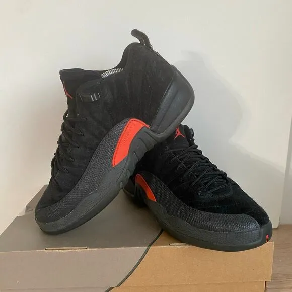 Nike Air Jordan 12 Retro Low Black Kids Sneakers - SZ 6.5 Y- 8 W
