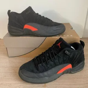 Nike Air Jordan 12 Retro Low Black Kids Sneakers - SZ 6.5 Y- 8 W