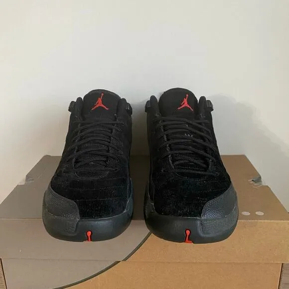 Nike Air Jordan 12 Retro Low Black Kids Sneakers - SZ 6.5 Y- 8 W