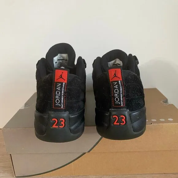 Nike Air Jordan 12 Retro Low Black Kids Sneakers - SZ 6.5 Y- 8 W