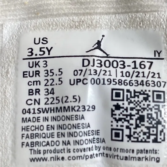 Nike Air Jordan 13 Retro GS Del Sol Yellow /White Leather size 3.5Y