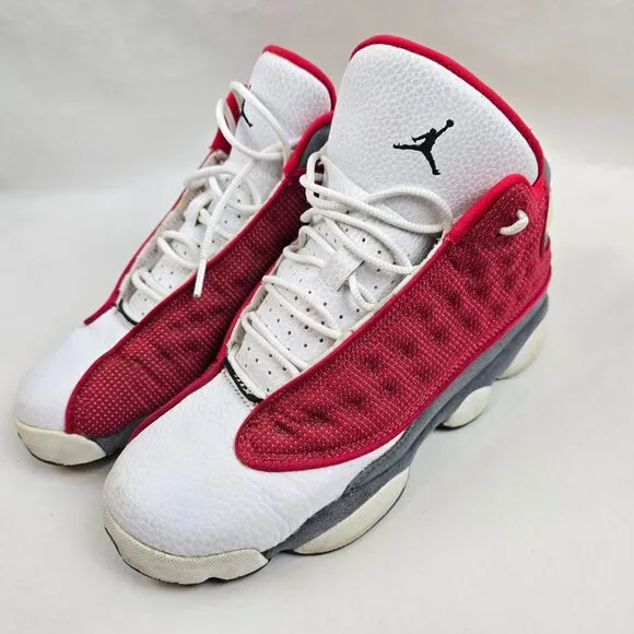 Nike Air Jordan 13 Retro Shoes Youth Size 6.5 GS Red Flint Grey Sneakers Kids