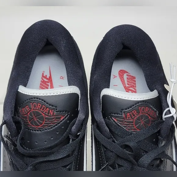 Nike Air Jordan 2 Retro Low Black White Sneakers DX4401-001 Women's Size 6 New