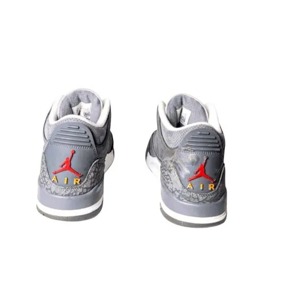NIKE Air Jordan 3 Retro &quot;Cool Grey&quot; Sneakers Size 10.5
