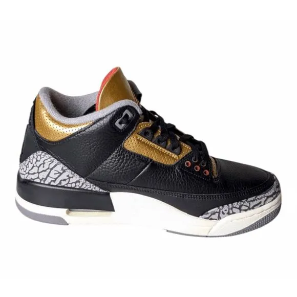 NIKE Air Jordan 3 Retro 'Black Cement' Sneakers Size M8.5/W10